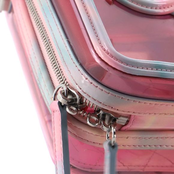 Chanel Filigree Vertical Vanity Case PVC with Lambskin Pink, Multicolor - Picture 6 of 8